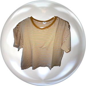 Garage stripped crop top